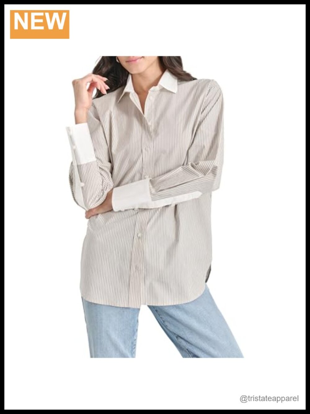 Cotton Button Down Shirt Long Sleeve Work Blouse